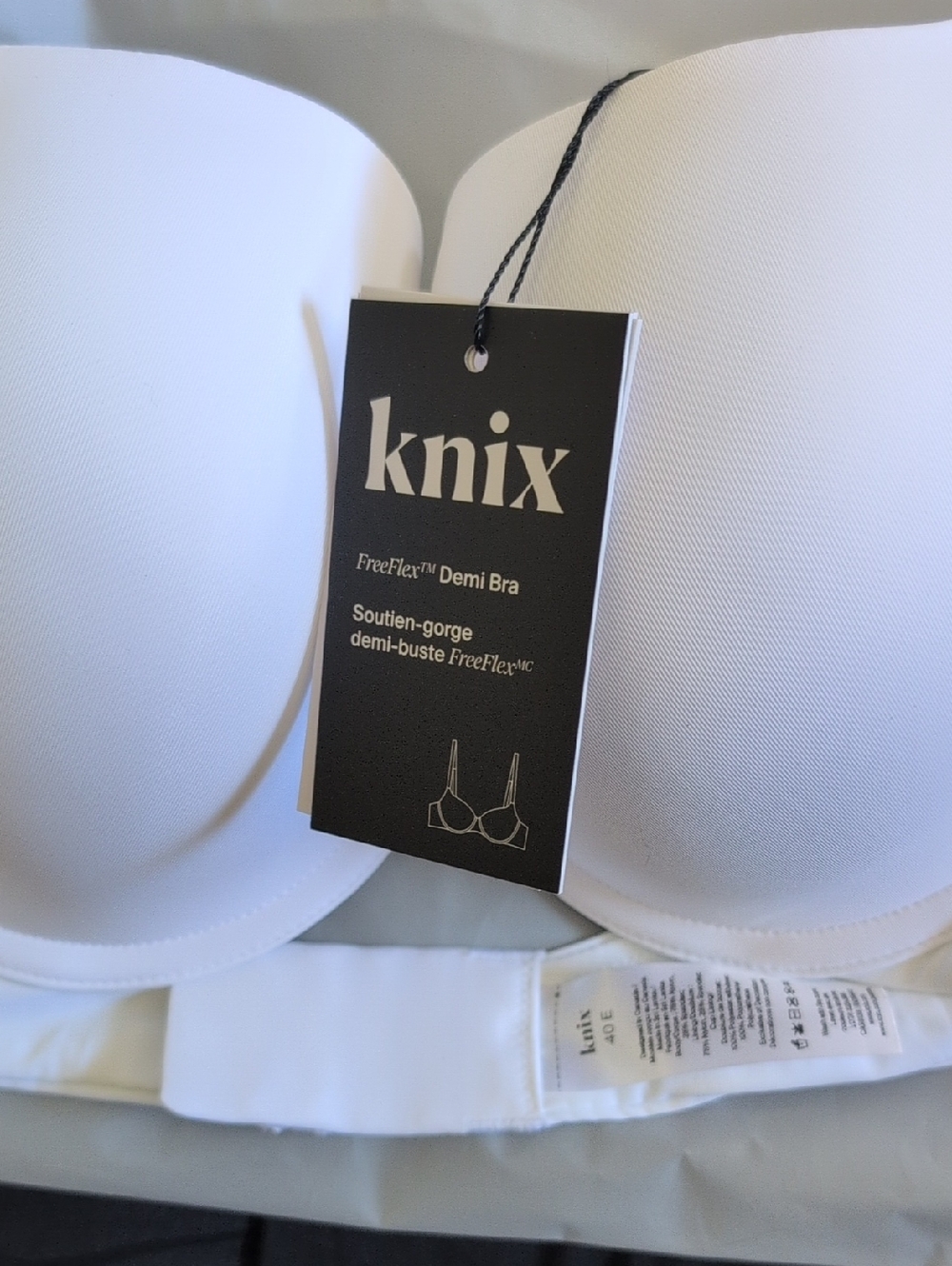 knix FreeFlex Demi Bra in White